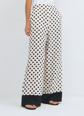 Прямые брюки с принтом