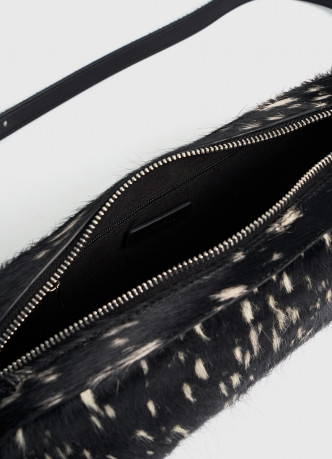 Сумка из натуральной кожи с мехом