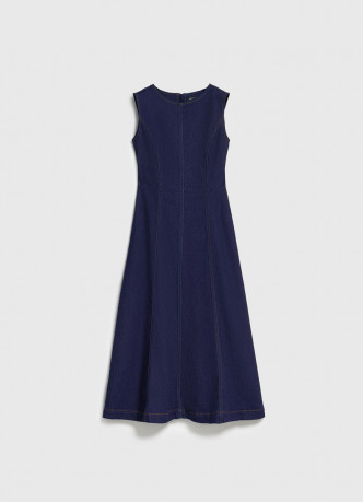 Джинсовое платье миди