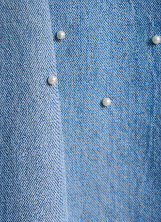 Прямые джинсы с жемчужинами