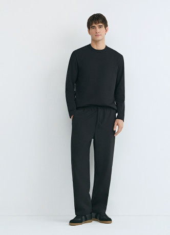 Базовый лонгслив из плотного хлопка