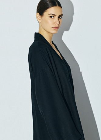 Кимоно на завязках из вискозы и льна