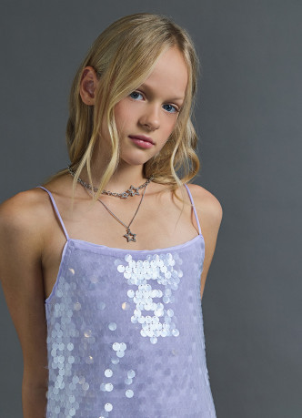Платье с пайетками для девочек