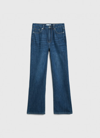 Прямые утеплённые джинсы