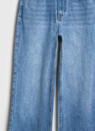 Широкие джинсы с высокой посадкой