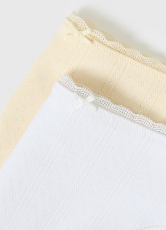 Трусы-танга из трикотажа пуантель с принтом, 2 шт.