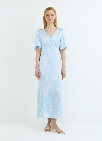 Платье миди с принтом