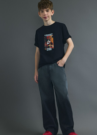 Широкие джинсы с градиентом для мальчиков