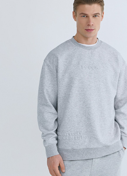 

Свитшот с принтом, Серый