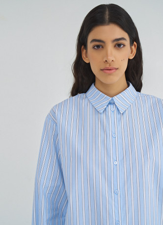 Рубашка в полоску из хлопка