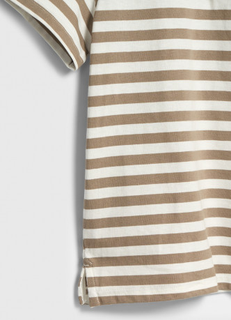 Поло в полоску с вышивкой для мальчиков