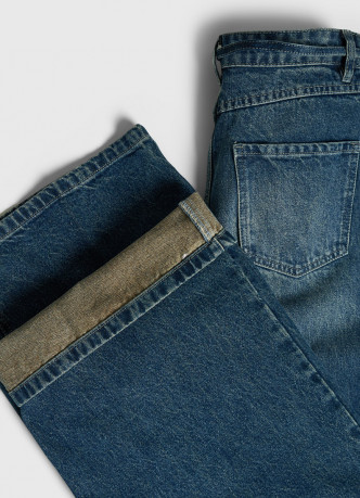 Широкие джинсы с поясом