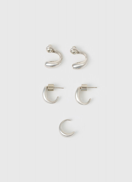 

Серьги женские, 3 шт., Серебряный