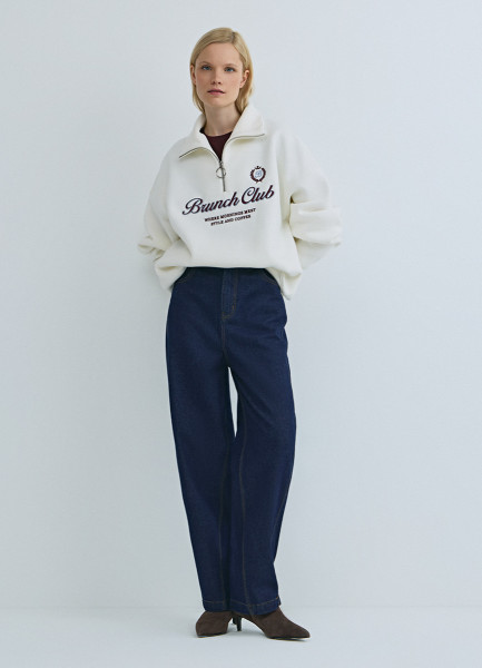 

Джинсы Barrel с высокой посадкой, Синий