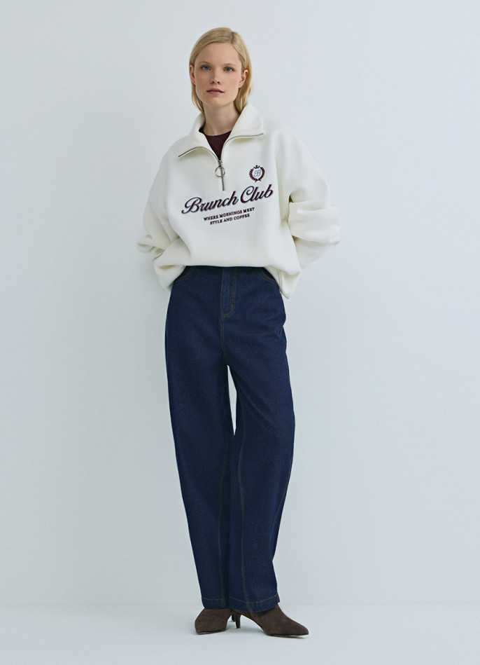 Джинсы Barrel с высокой посадкой