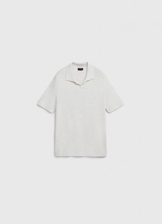 Вязаное поло с коротким рукавом