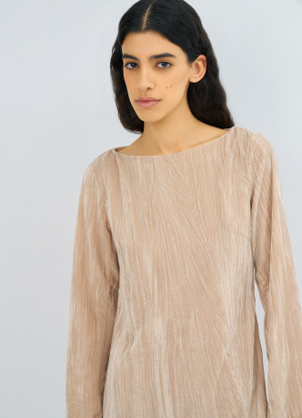 Платье мини из жатого бархата