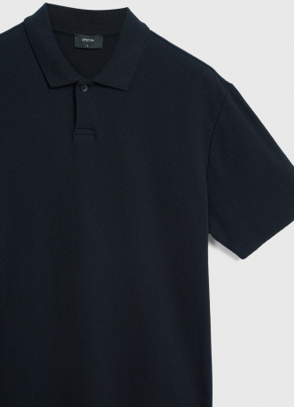 Поло из текстурной хлопковой ткани