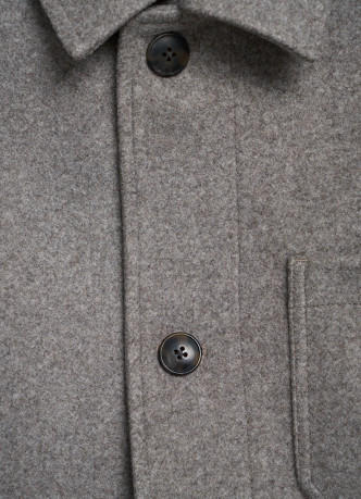 Куртка из пальтовой ткани с накладными карманами