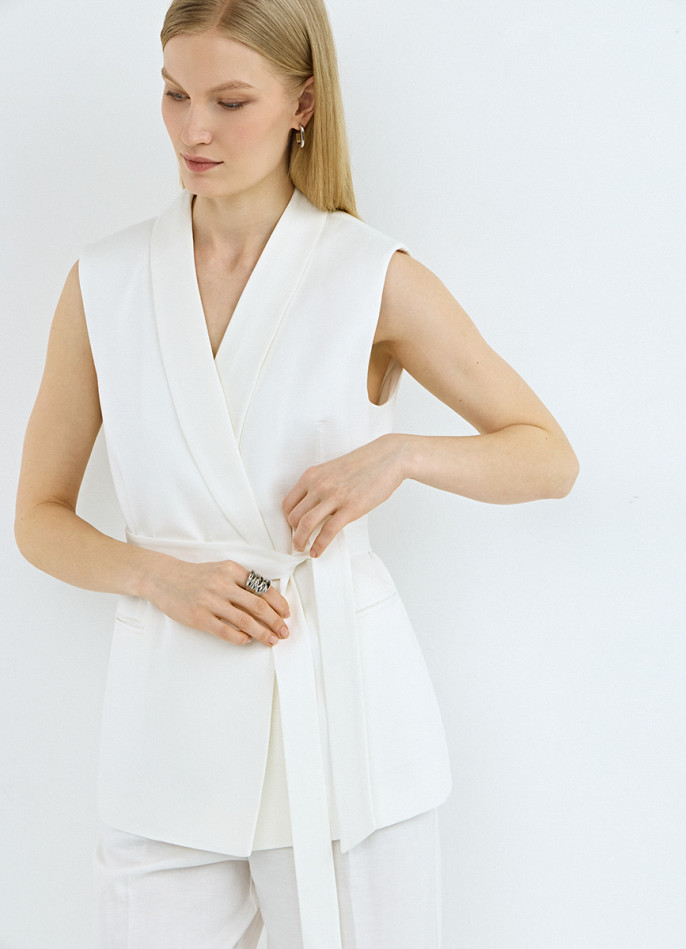 Удлиненный жакет на запах