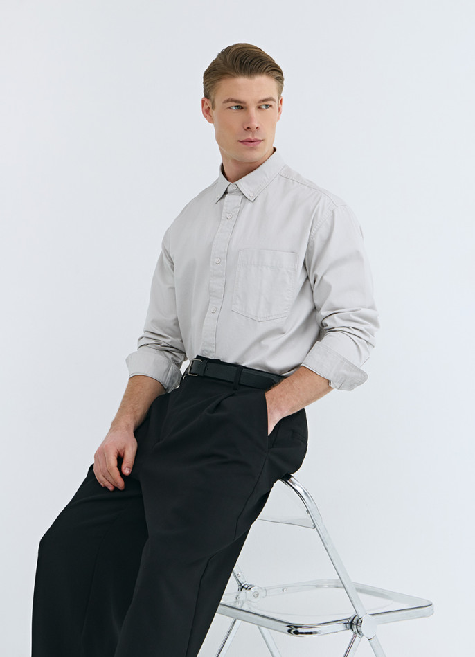 Рубашка из твила с карманом