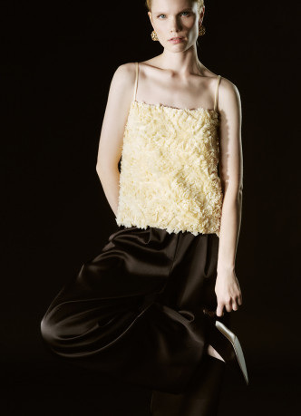 Атласные прямые брюки