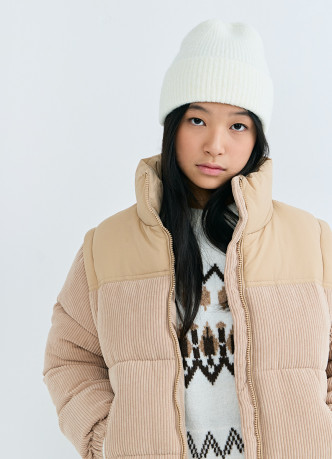 Вельветовая утеплённая куртка для девочек