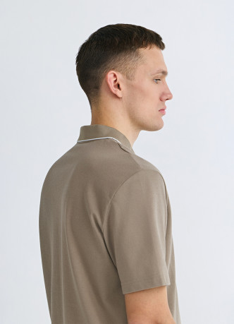 Поло из шелковистого пике