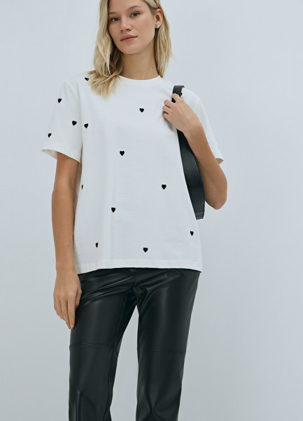 

Футболка с декором, Белый