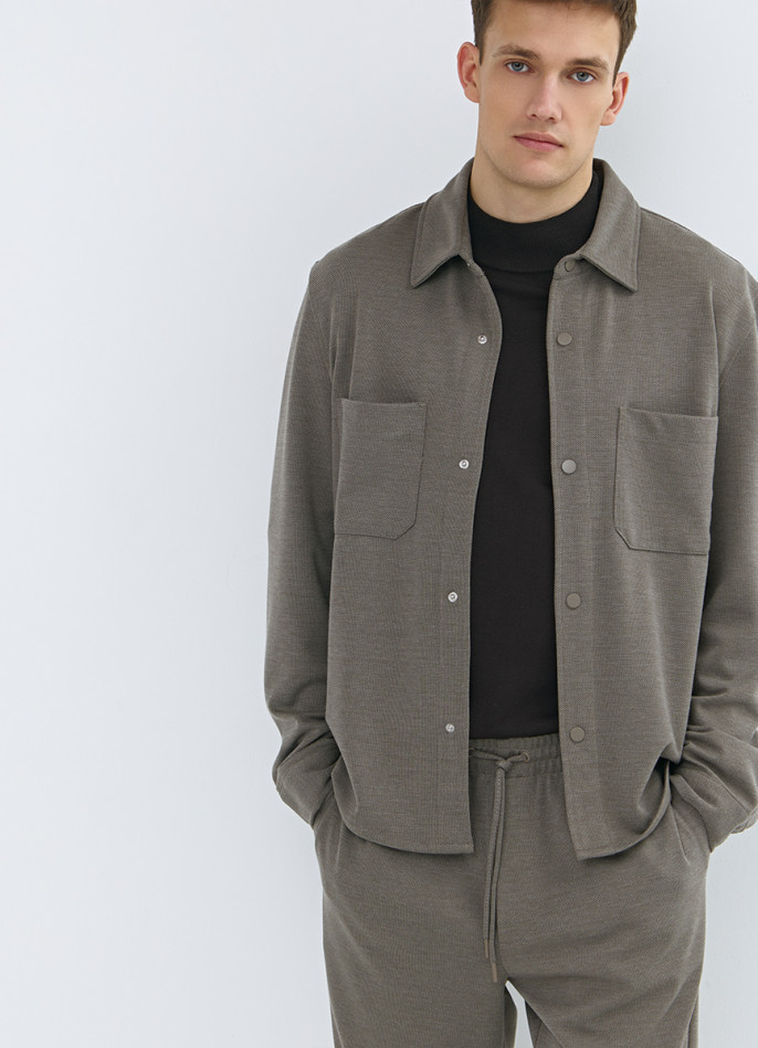 Рубашка из плотного трикотажа