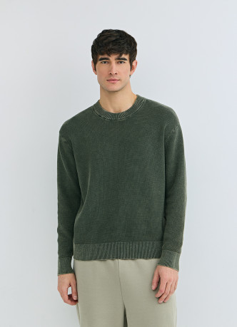 Текстурный джемпер с эффектом стирки