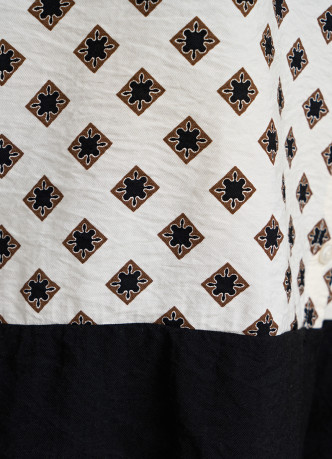 Принтованная блузка с рукавом 7/8