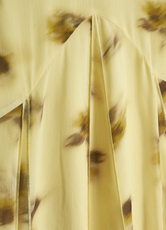 Платье из шифона с принтом