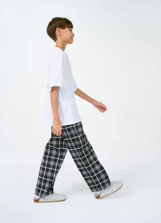 Брюки пижамные в клетку для мальчиков