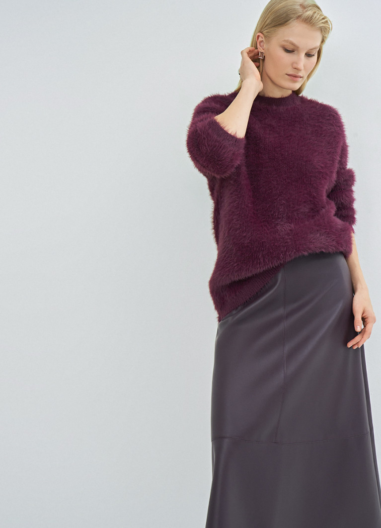 Юбка А-силуэта из искусственной кожи (OWND01022AO02-X9