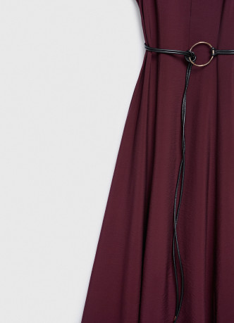 Платье миди с ремнем