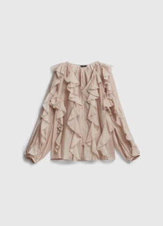 Блузка из лиоцелла с рюшами