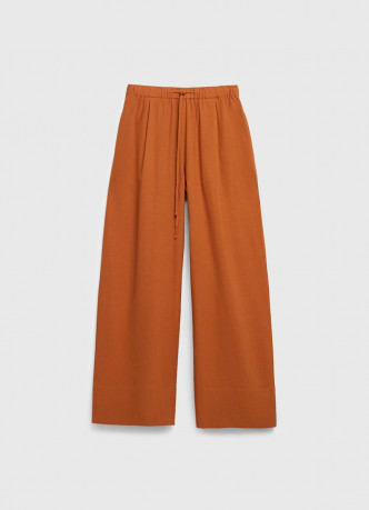 Широкие льняные брюки