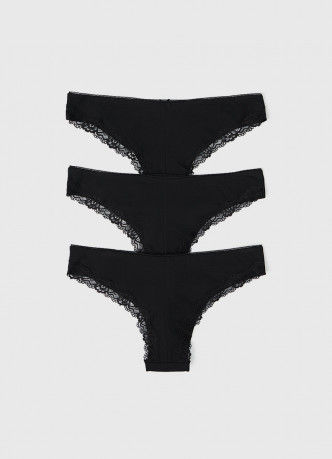 Трусы-бразилиана с мягкой резинкой, 3 шт.