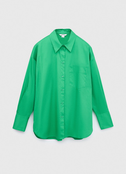 Хлопковая рубашка, Зеленый O`Stin LS4661O02-45 - фото 8