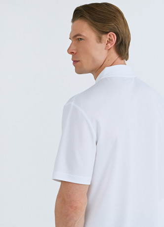 Поло из техноткани с воротником на молнии