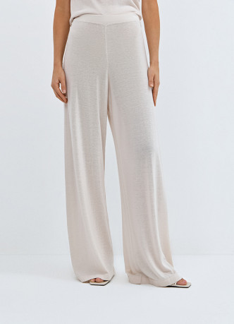 Широкие вязаные брюки