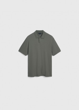 Поло из текстурной хлопковой ткани