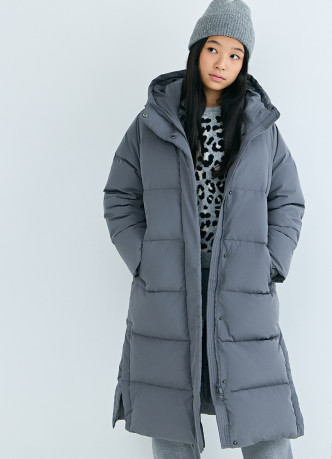 Длинный пуховик для девочек