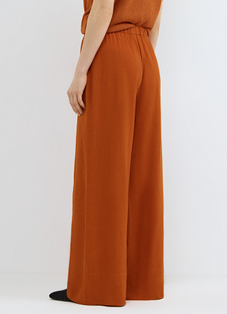 Широкие льняные брюки