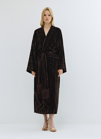 Бархатное кимоно с поясом