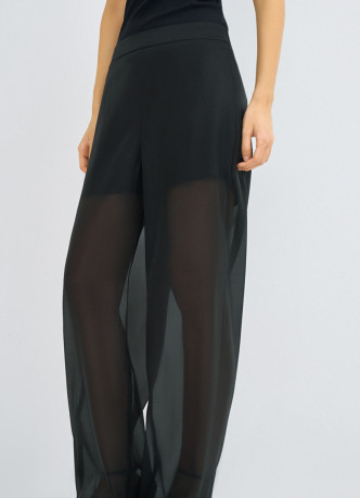 Полупрозрачные брюки из органзы