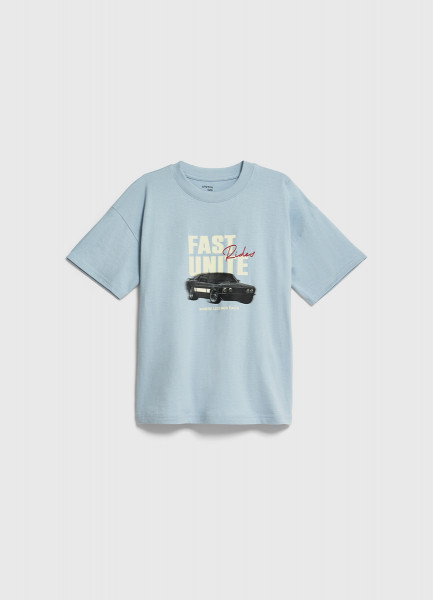 Футболка со светящимся в темноте принтом для мальчиков Голубой 1399₽