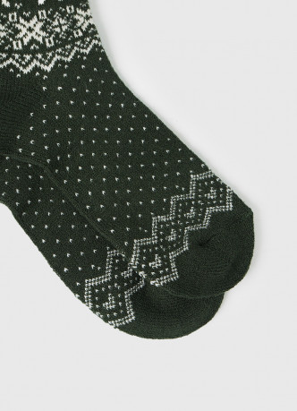 Тёплые носки с шерстью и узором