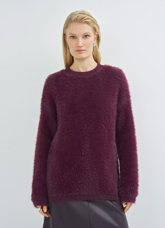 Джемпер из пушистой пряжи